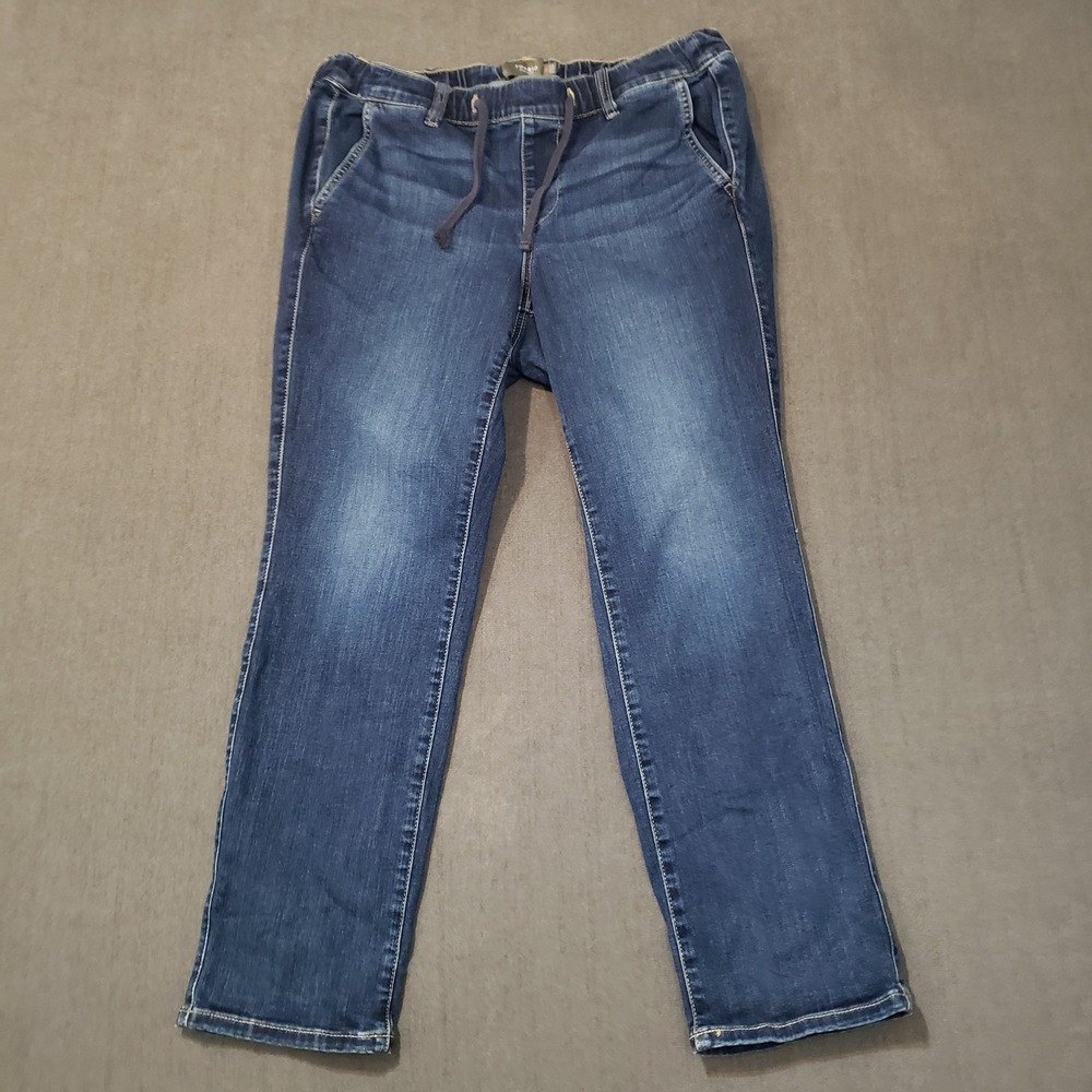 Torrid Jeans Pull on Size 0/12 Petite Drawstring Waist Feel the Fit Denim